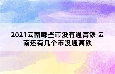 2021云南哪些市没有通高铁 云南还有几个市没通高铁